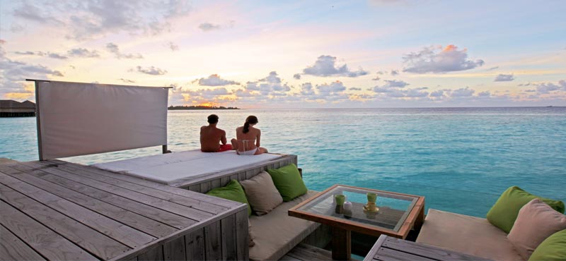 Sunset Laamu Water Villa1 Six Senses Laamu Maldives Holidays