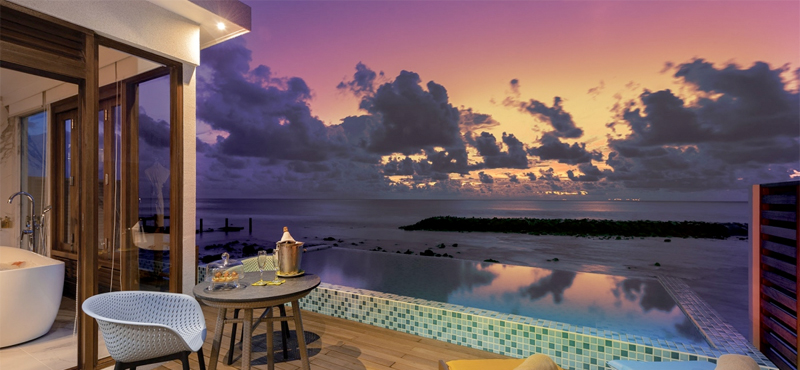 Luxury Maldives Holidays Atmosphere Kanifushi Sunset Water Villa With Pool
