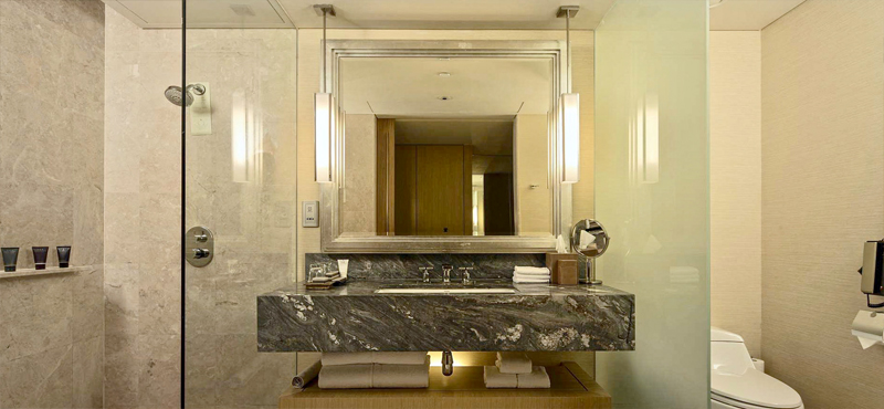 Marina Bay Sands Luxury Sinagpore Honeymoon Packages Deluxe Room Bathroom