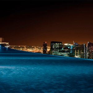 Marina Bay Sands Luxury Sinagpore Holiday Packages Infinity Rooftop Pool At Night