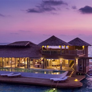 Soneva Jani - Maldives Luxury Holiday packages - villa sunset night view