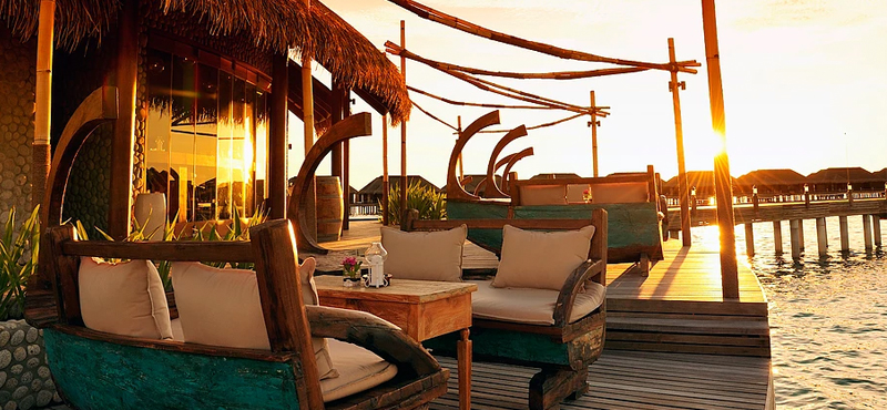 Sunset at ile de Joie - ayada maldives - luxury maldives holidays