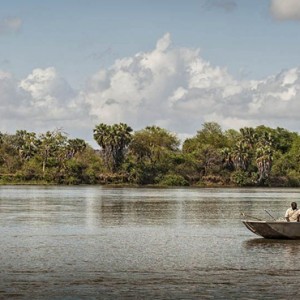 boat safari - Azura Selous Game Reserve - Luxuxry Tanzania Holidays