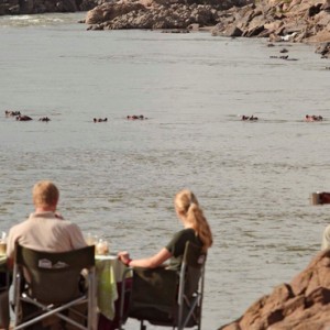 hippo watching - Azura Selous Game Reserve - Luxuxry Tanzania Holidays