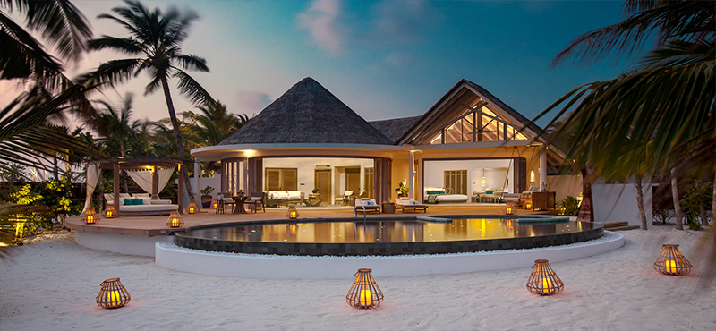 Milaidhoo Island Maldives Luxury Maldives Honeymoon Packages Beach Residence Pool Deck At Sunset