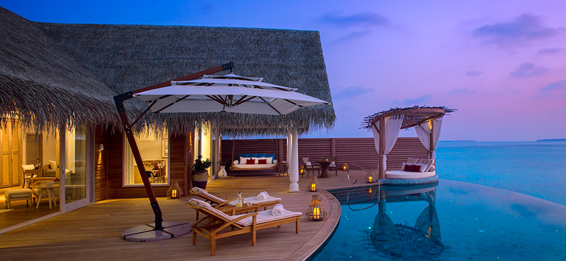 Milaidhoo Island Maldives Luxury Maldives Honeymoon Packages Ocean Residence Pool Deck At Night