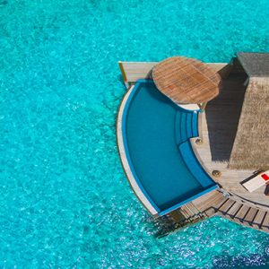 Milaidhoo Island Maldives Luxury Maldives Honeymoon Packages Water Pool Villa Aerial View