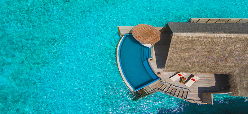 Milaidhoo Island Maldives Luxury Maldives Honeymoon Packages Water Pool Villa Aerial View