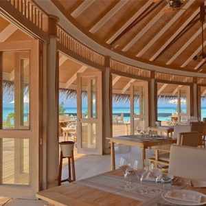 oceanside restaurant - Milaidhoo Island Maldives - Luxury Maldives Honeymoons