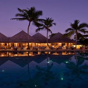 pool bar at night - Milaidhoo Island Maldives - Luxury Maldives Honeymoons