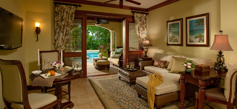 2 Swim Up Crystal Lagoon Honeymoon One Bedroom Butler Suite Sandals Royal Caribbean Luxury Jamaica holiday packages