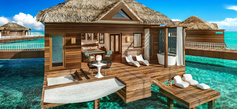 Over The Water Private Island Butler Honeymoon Bungalow Sandals Royal Caribbean Luxury Jamaica holiday packages