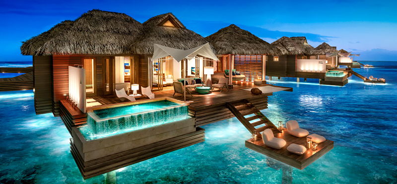 2 Over The Water Private Island Butler Villa With Infinity Pool Sandals Royal Caribbean Luxury Jamaica holiday packages