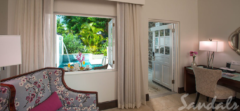 St Lucia Holiday Packages Sandals Halcyon Beach Honeymoon Butler Room W Private Pool Sanctuary2