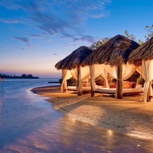 cabanas at night - Sandals Royal Caribbean - Luxury Jamaica holidays