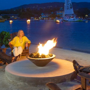 fire pit - Sandals Royal Caribbean - Luxury Jamaica holidays