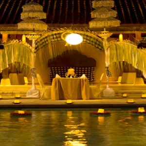 Luxury Bali Holiday Packages Sudamala Suites & Villas Private Romantic Dining At Night