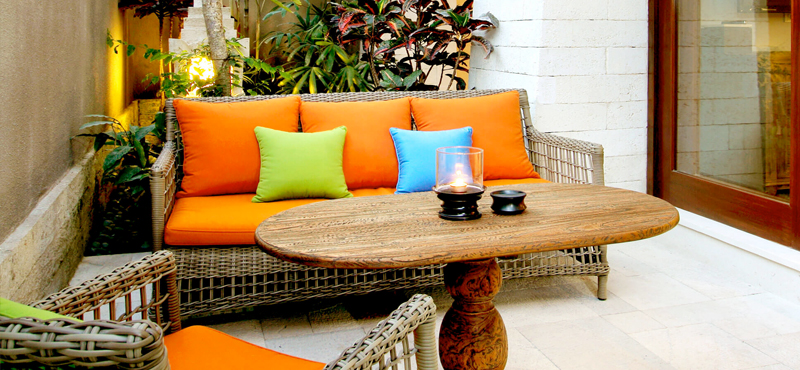 Luxury Bali Holiday Packages Sudamala Suites & Villas Studio Suite Pool Access Living Area