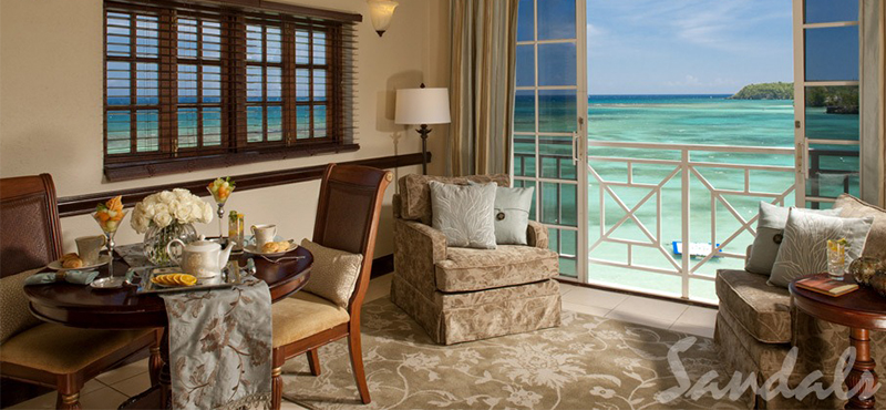 Luxury Jamaica Holiday Packages Sandals Royal Plantation Royal Monarch Oceanfront Butler Suite LR 2