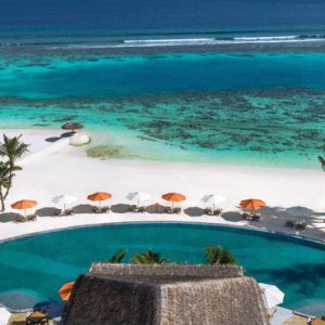 Luxury Maldives Holiday Packages OBLU Select At Sangeli The Sangs Pool Side Aerial View