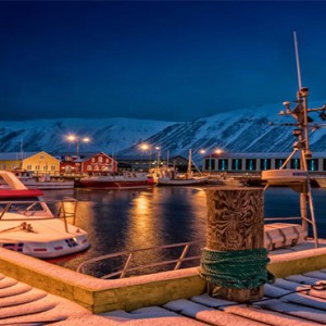 Siglo Hotel - Luxury Iceland Holiday Packages - harbour at night