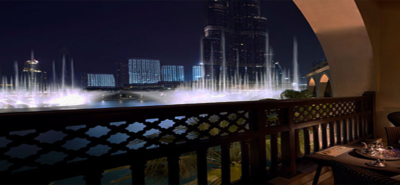 The Palace Downtown Dubai Luxury Dubai Holiday Packages Deluxe Fountain View Room Balcony