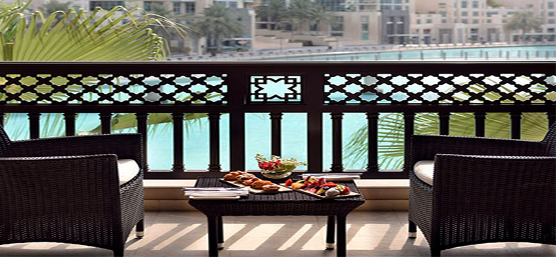 The Palace Downtown Dubai Luxury Dubai Holiday Packages Palace Suites Fountain View Balcony