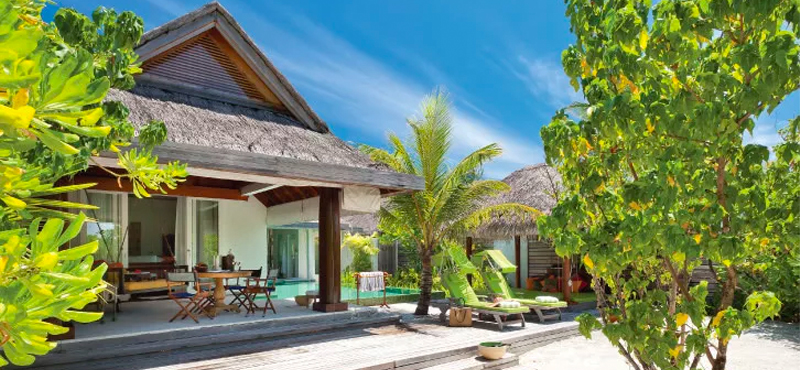 Maldives Holidays Naladhu Private Island Maldives Beach House With Pool Bedroom Exterior