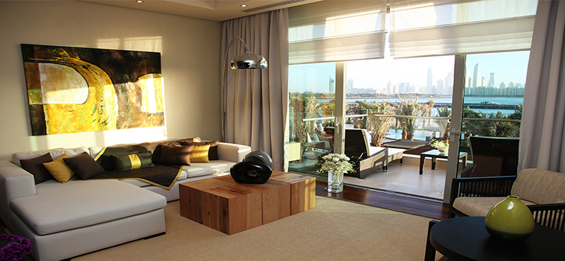 Rixos The Palm Dubai - Luxury Dubai Honeymoon Packages - Premium Room living area
