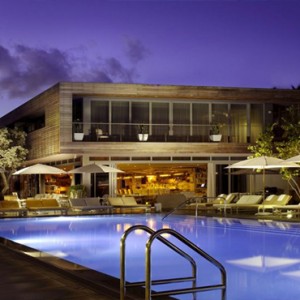 SLS South Beach - Luxury Miami holiday packages - pool at night