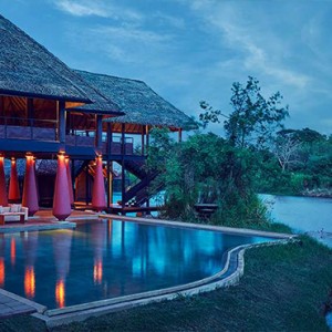 Jetwing Vil Uyana - Luxury Sri Lanka Holiday Packages - Restaurant at night