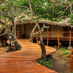 Uga Chena Huts Yala - Luxury Sri Lanka Holiday packages - cabin exterior walkway