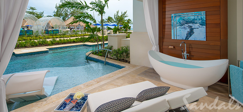 Luxury Barbados Holiday Packages Sandals Royal Barbados Royal Seaside Crystal Lagoon Swim Up One Bedroom Butler Suite W Patio Tranquility Soaking Tub