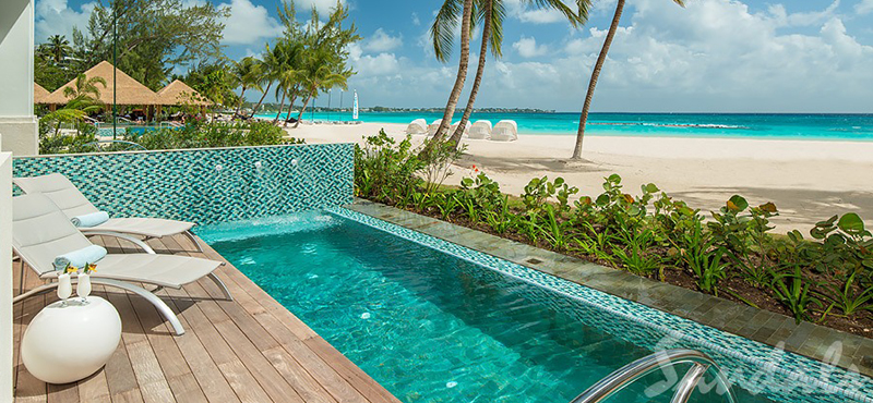 Luxury Barbados Holiday Packages Sandals Royal Barbados Beachfront Prime Minister One Bedroom Butler Suite W Private Pool And Patio Tranquility Soaking Tub