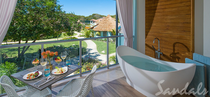Luxury Barbados Holiday Packages South Seas Club Level Junior Palm Suite W Outdoor Tranquility Soaking Tub 2
