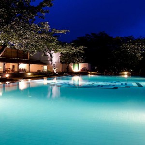 Cinnamon Lodge Habarana - Luxury Sri Lanka Holiday Package - pool at night