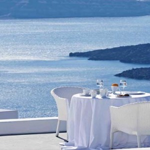 Cliff Side Suites Santorini - Luxury Greece holiday Packages - Dining