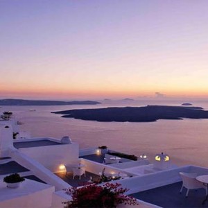 Cliff Side Suites Santorini - Luxury Greece holiday Packages - sunset view