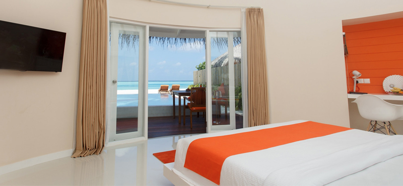 Deluxe Beach Villa With Pool 5 - Luxury Maldives holiday Packages - aerial view