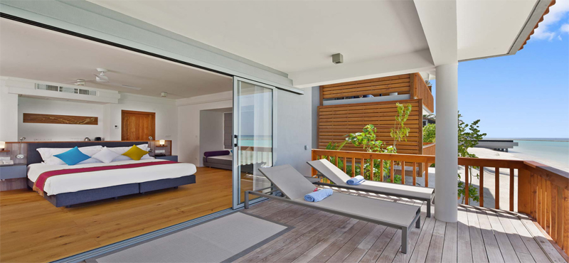 Kuramathi Maldives Luxury Maldives Holiday Packages Two Bedroom Beach House Bedroom Balcony