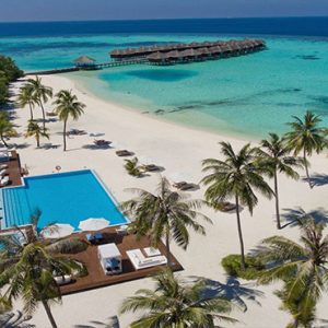 Luxury Maldives Holidays Maafushivaru Hotel Aerial View