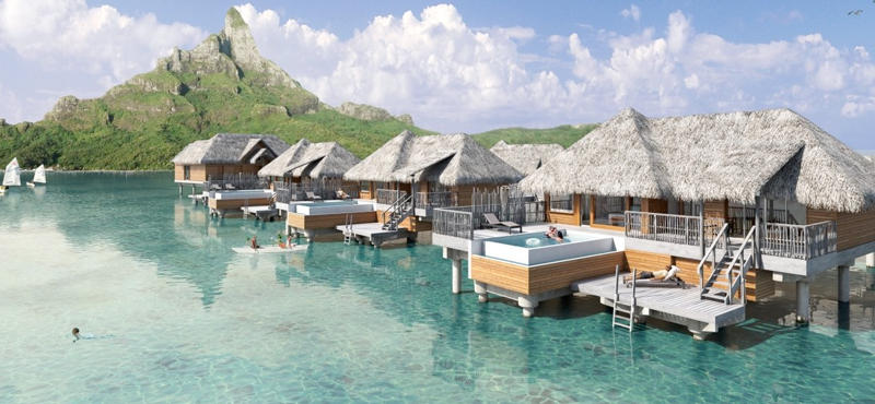 luxury bora bora holiday packages - intercontinental bora bora resort and thalasso spa - pool premium overwater villa