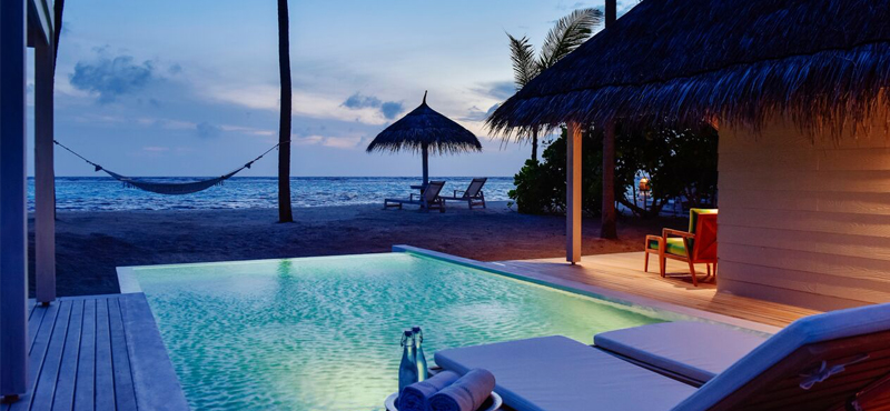 Luxury Maldives holiday packages - Kanuhura Maldives - retreat grand beach pool villa