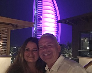 Sarah and Richard enjoy birthday celebrations in Dubai