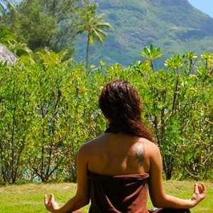 luxury bora bora holiday packages - intercontinental bora bora resort and thalasso spa - yoga