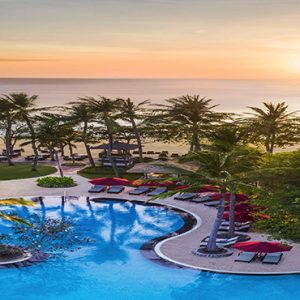 Bali holiday Packages The Laguna Bali Pool At Sunset