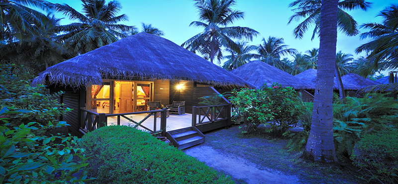 Bandos Maldives Luxury Maldives holiday Packages Garden Villa Exterior At Night