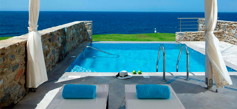 Luxury Greece Holiday Packages Royal Blue Resort Crete Luxury Suite Sea Front With Private Pool