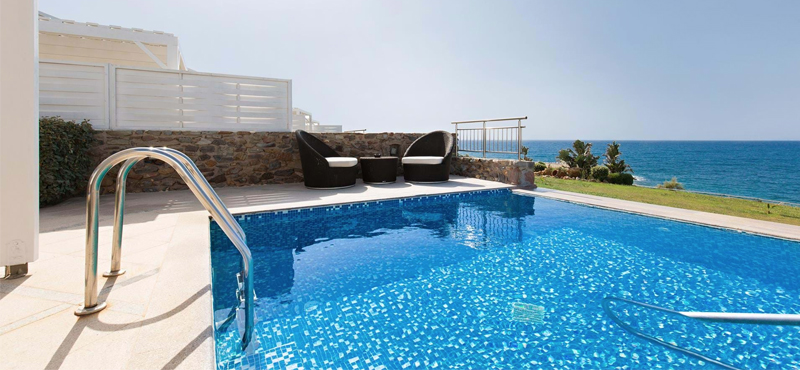 Luxury Greece Holiday Packages Royal Blue Resort Crete Luxury Suite Sea Front With Private Pool 7