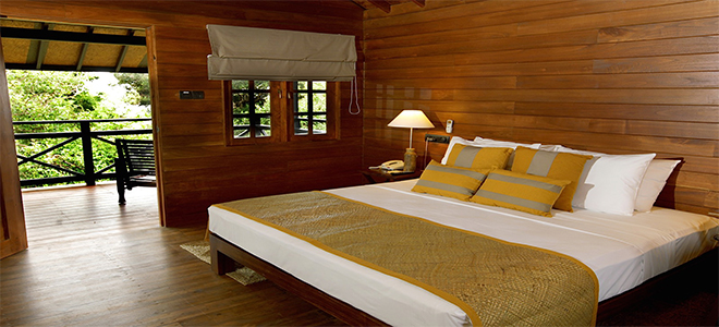 Cinnamon Wild Yala luxury Sri Lanka holiday Packages Beach Chalet Bed 2
